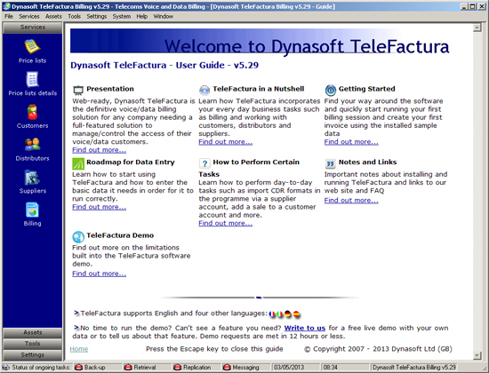 screenshot of Dynasoft TeleFactura